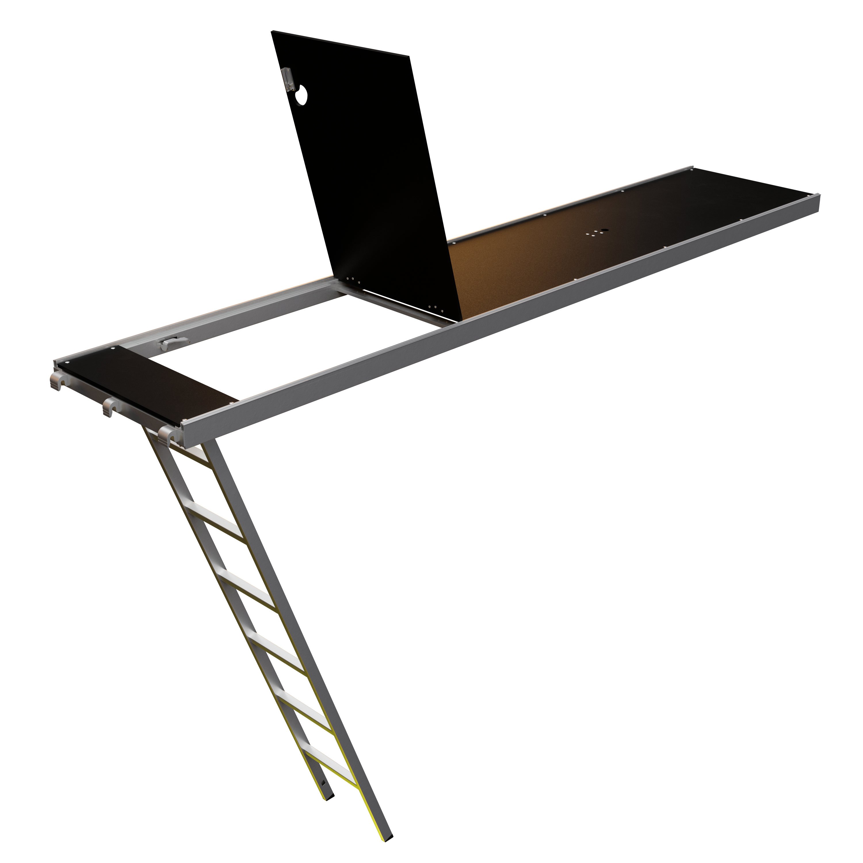Aluminum and plywood working platform