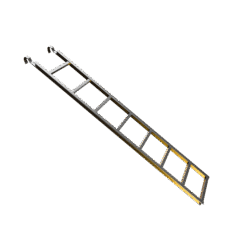 A leaning ladder
